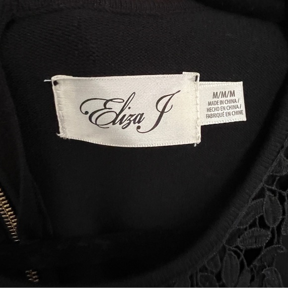 Buy 1 Get 1 50% Black sleeveless Eliza J dress with lace details - Picture 3 of 3